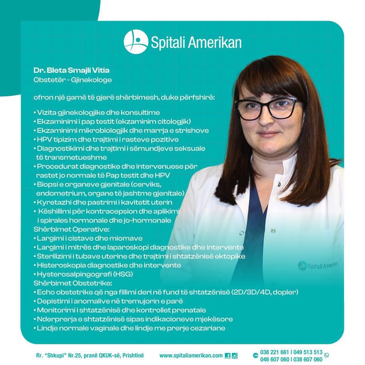 Dr. Bleta Smajli Vitia – Obstetër Gjinekologe