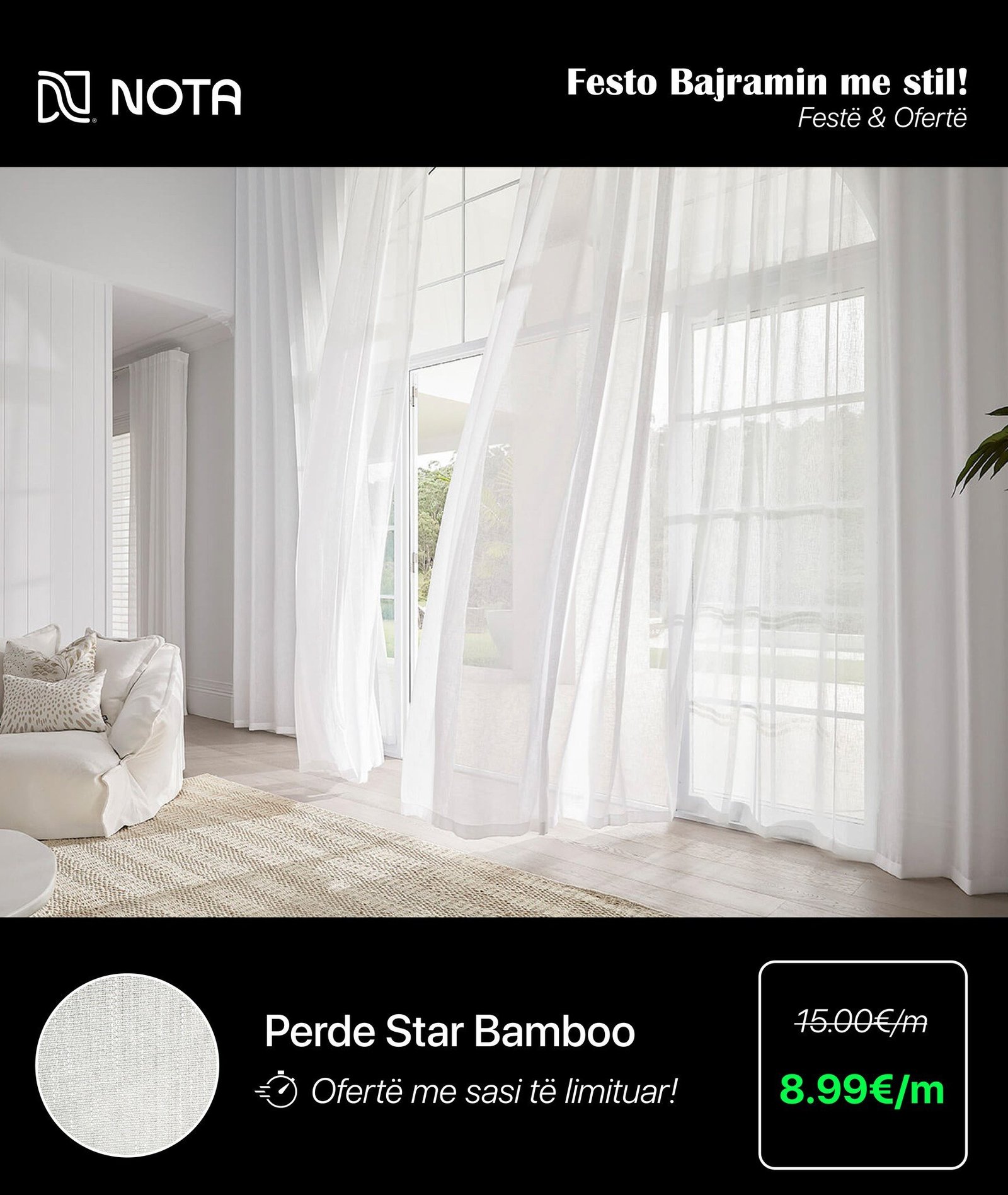 Perde Star bamboo