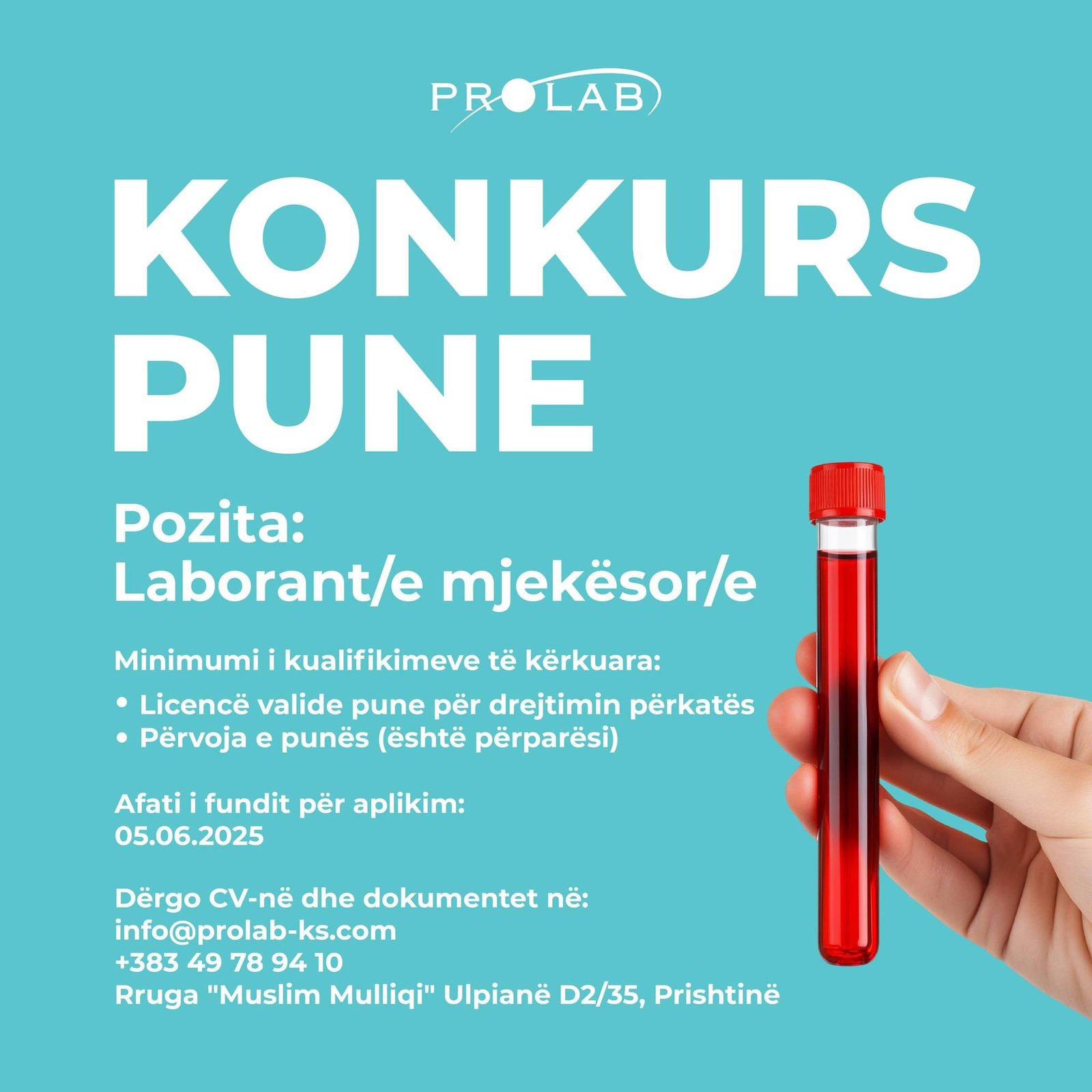 KONKURS PUNE – Laboratori Prolab