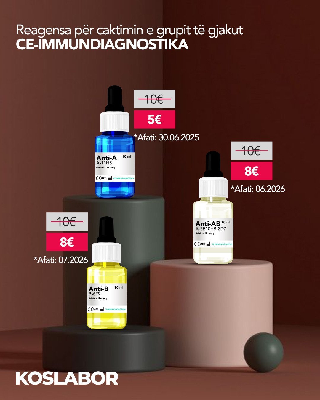 Anti-A, Anti-B, Anti-AB nga CE-Immunodiagnostika