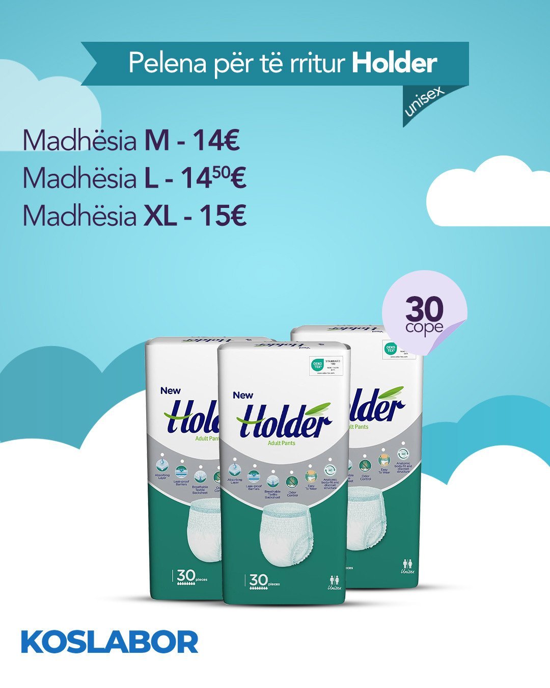 Përkujdesja bëhet më e lehtë me pelenat për të rritur Holder