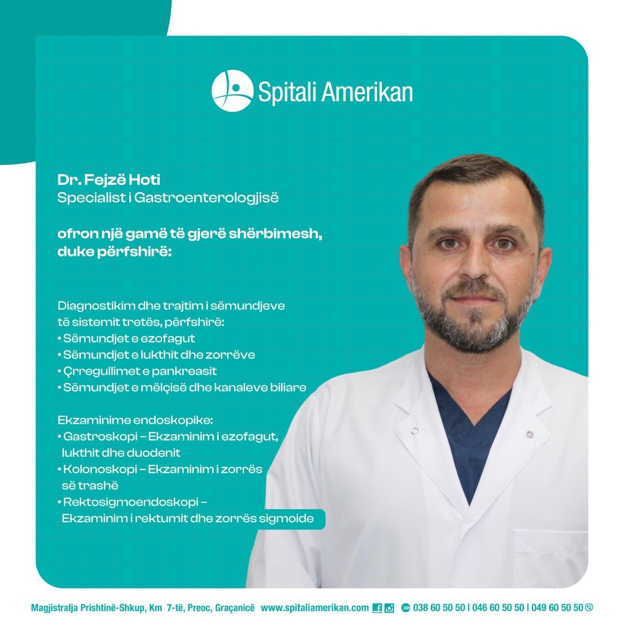 Dr. Fejzë Hoti specialist i gastroenterologjisë