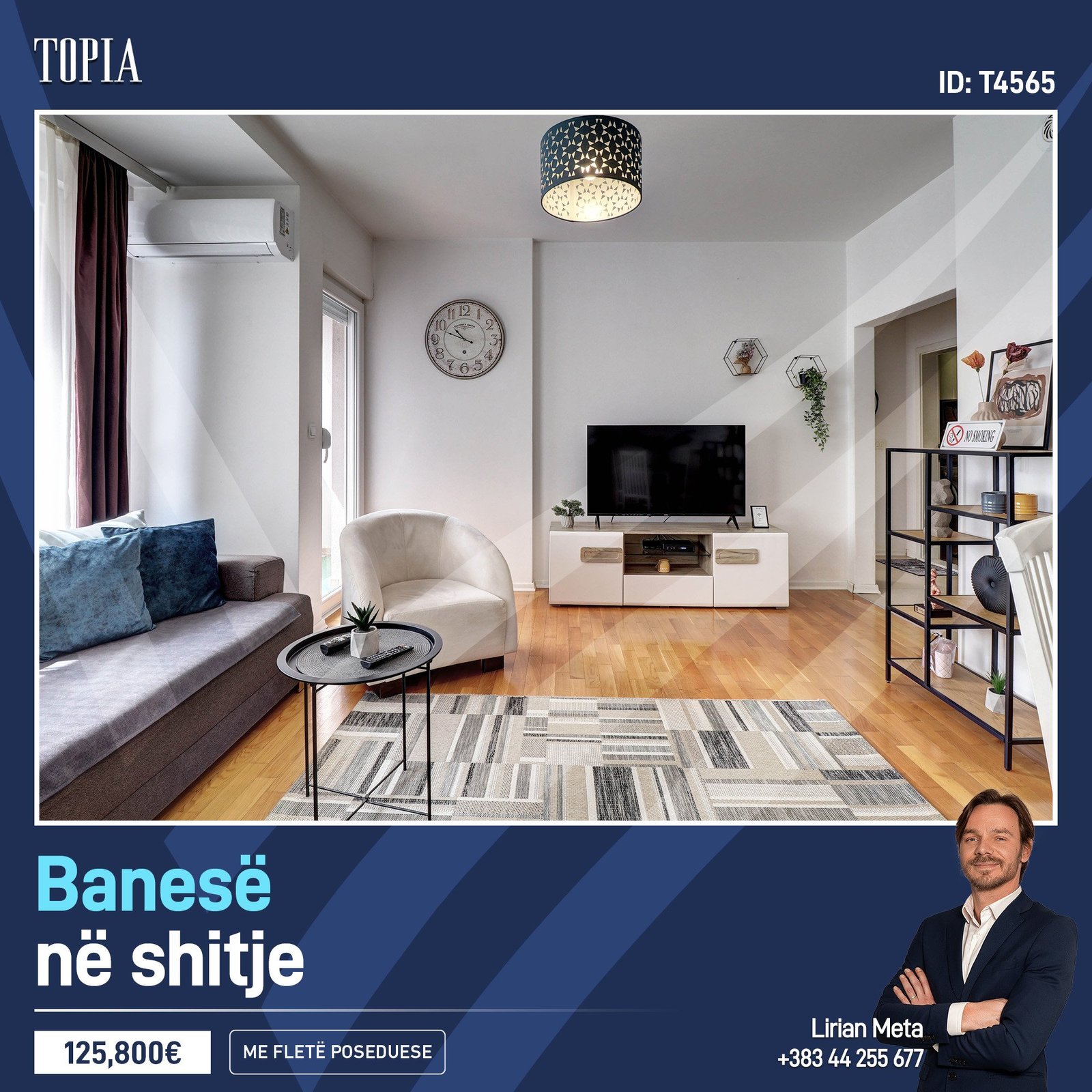 Banesë me 1 dhomë gjumi në shitje në lagjen Aktash - Prishtina Stars
