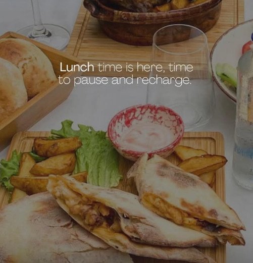 Lunch time is here, time to pause and recharge