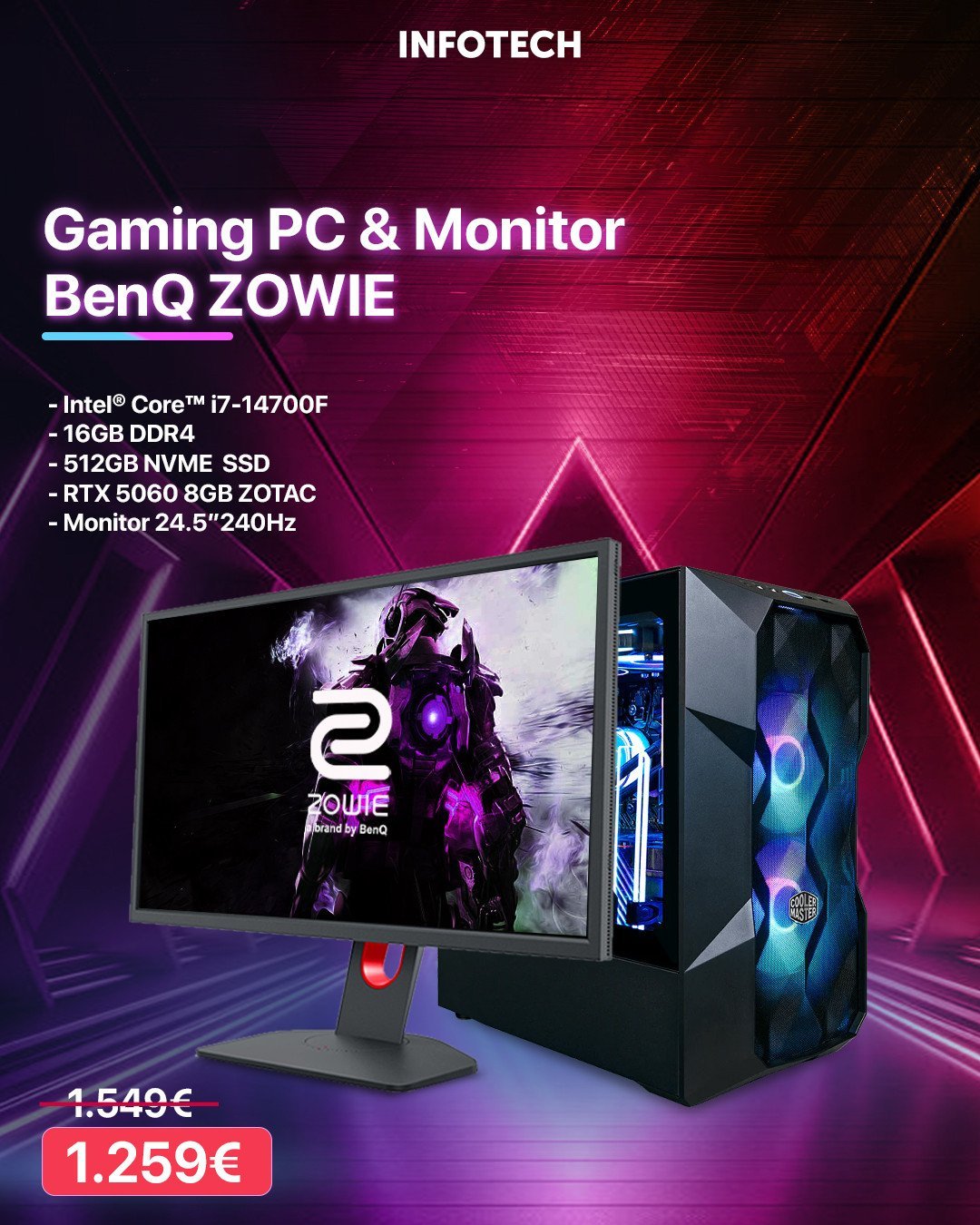 Zbritje Speciale –Gaming Pc & Monitor BenQ ZOWIE