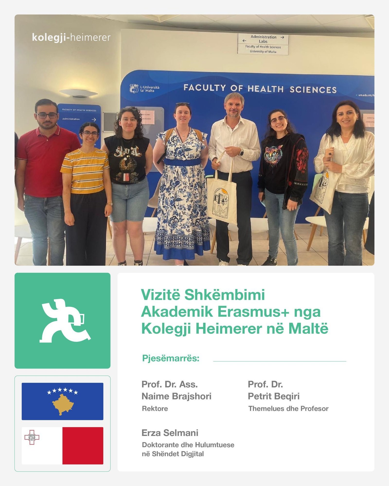 Vizitë Shkëmbimi Akademik Erasmus+ nga Kolegji Heimerer në Maltë