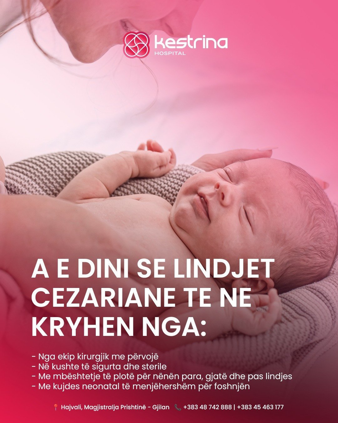 Lindja me prerje cezariane – një mënyrë e sigurt për të sjellë në jetë