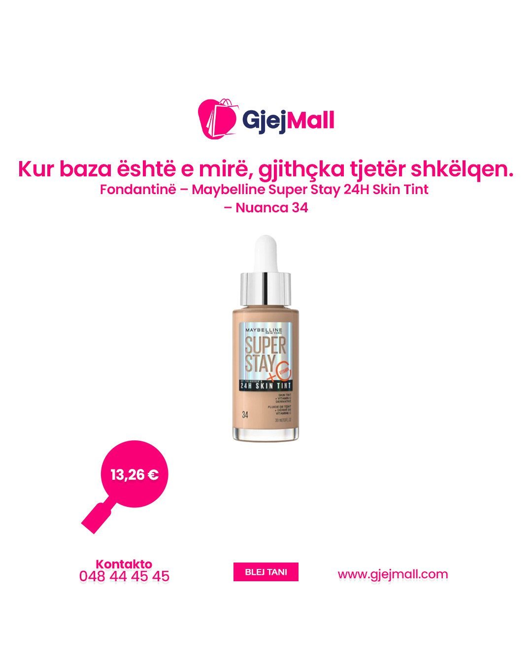 A je tu kërku puder të lëngshme që nuk zhduket gjatë ditës?