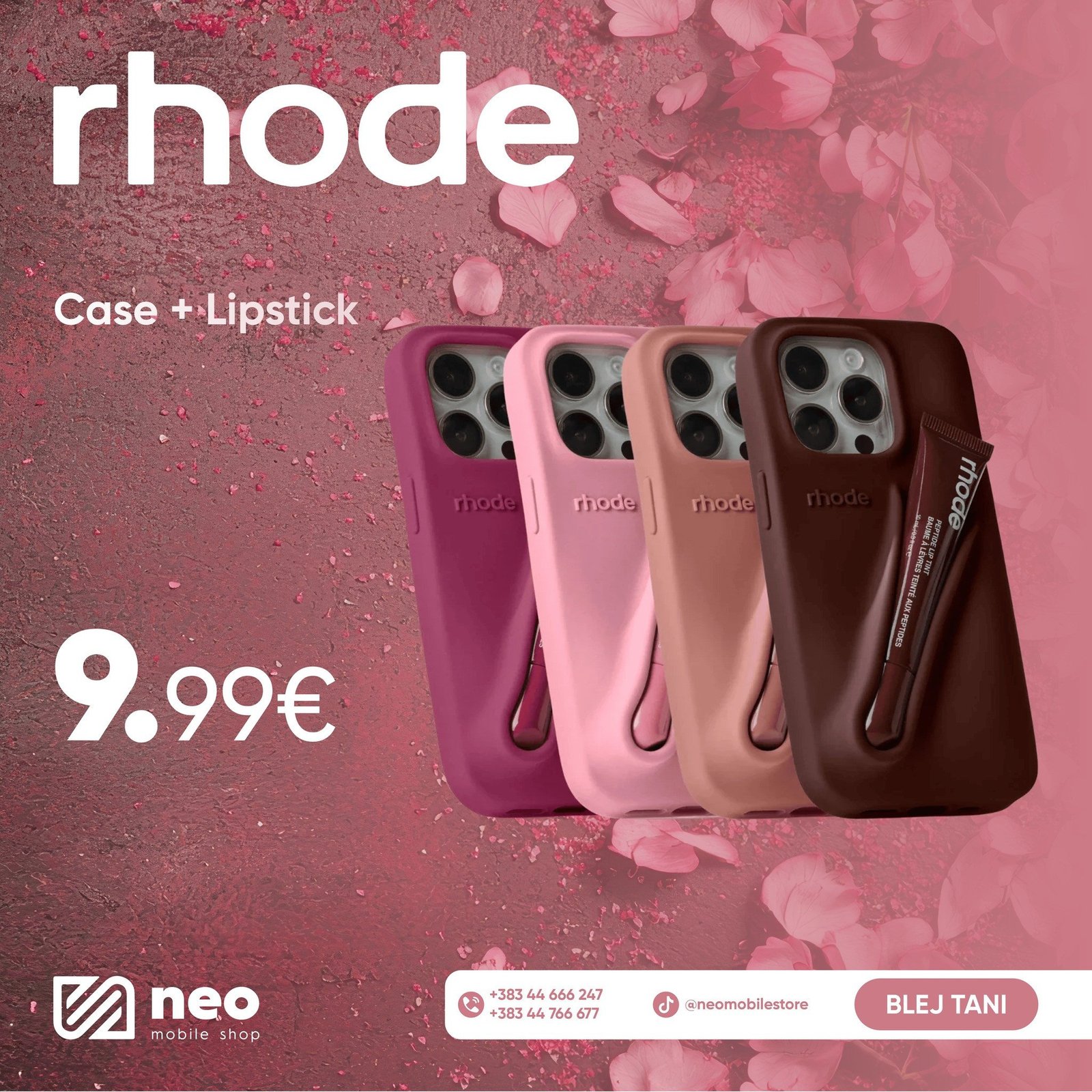 Rhode Case + Lipstick – Dysheja perfekte për stilin tënd!