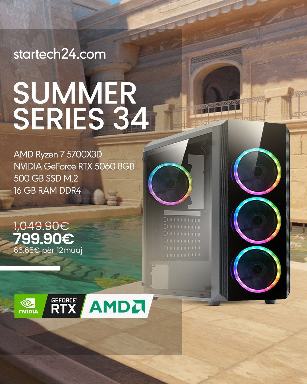 Kompjuter perfekt gaming me procesor Ryzen