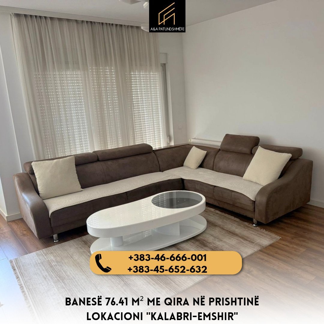 Banesë 76.41 m² me Qira në Prishtinë/Kalabri-Emshir