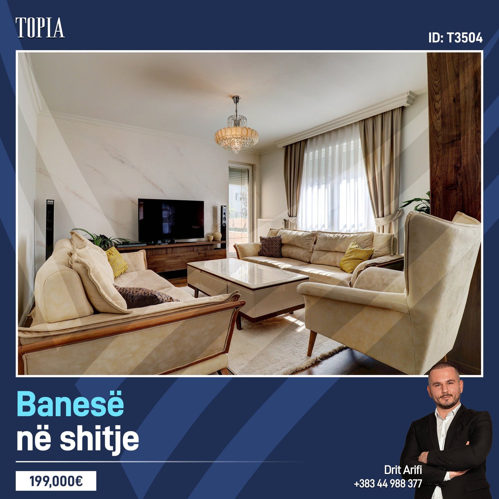 Banesë  në shitje në lagjen Bregu Diellit