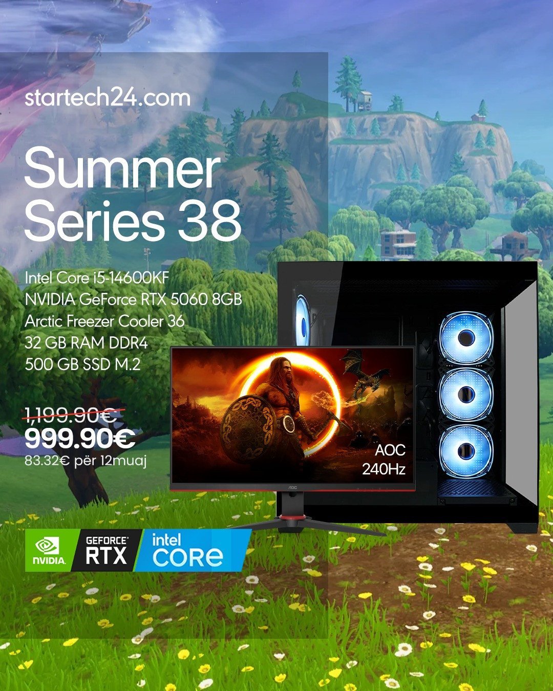 Summer Series 38 – gaming set i fuqishëm me Intel Core