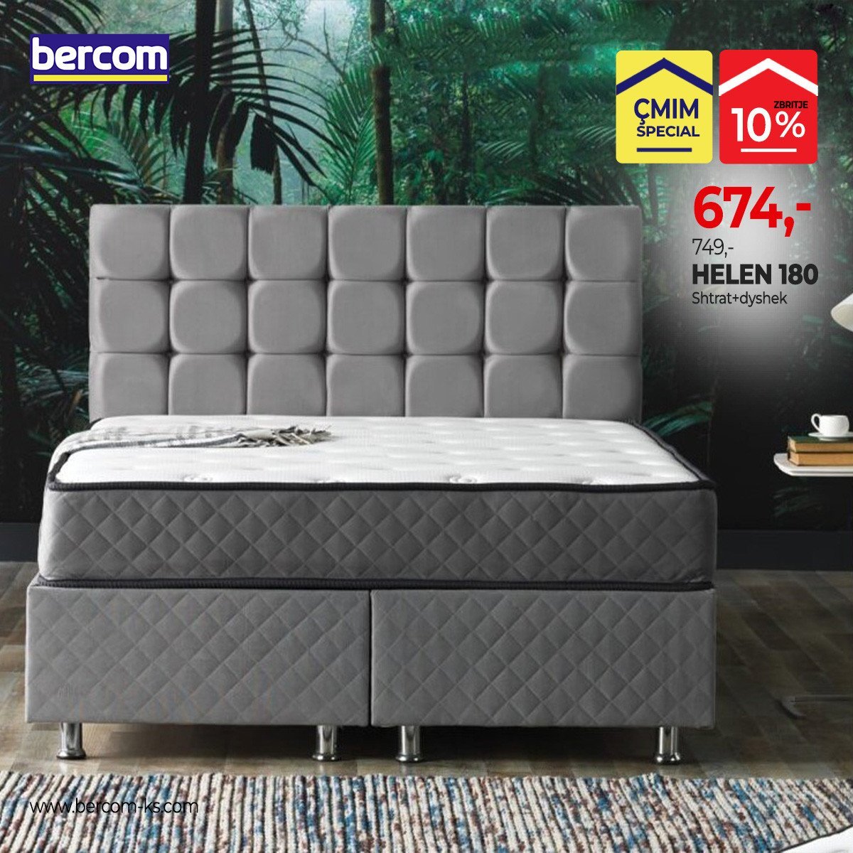 Dhomës së gjumit asnjëherë nuk duhet ti mungoj një boxspring si HELEN