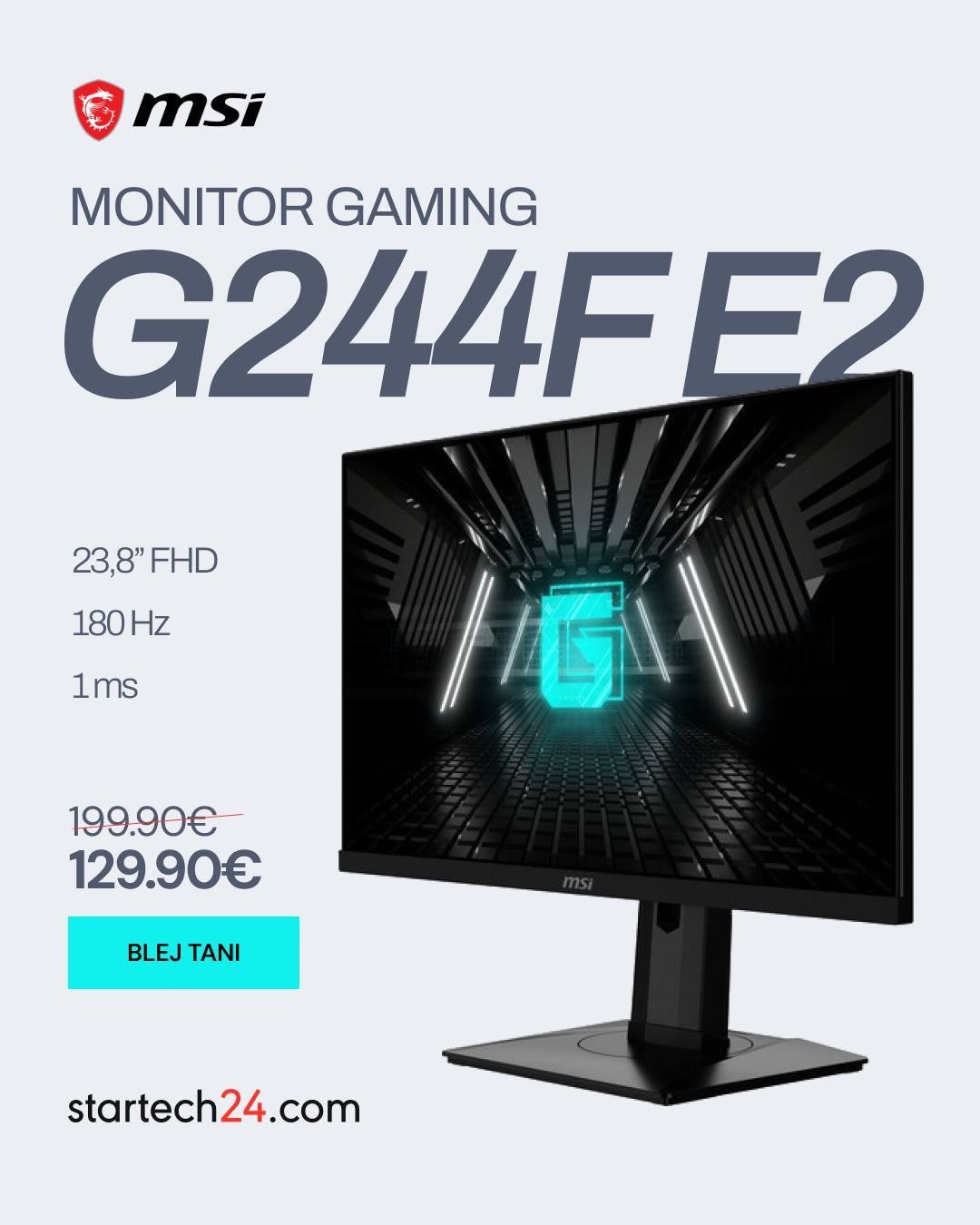 MSI G244F E2 – monitor gaming