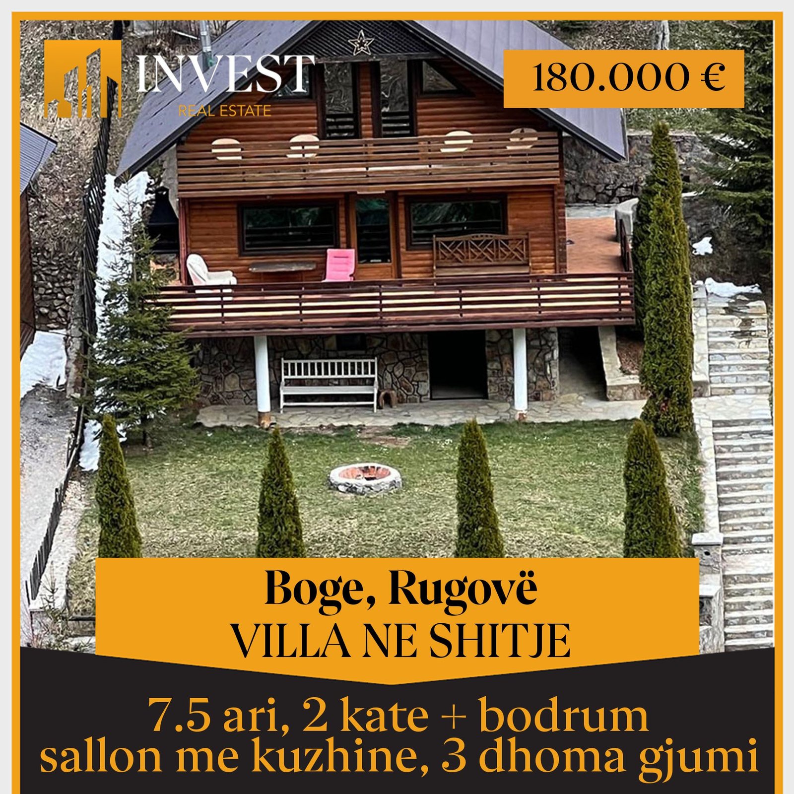 Villë luksoze ne Boge te Rugoves, 300 m mbi Hotel Magrea Austria