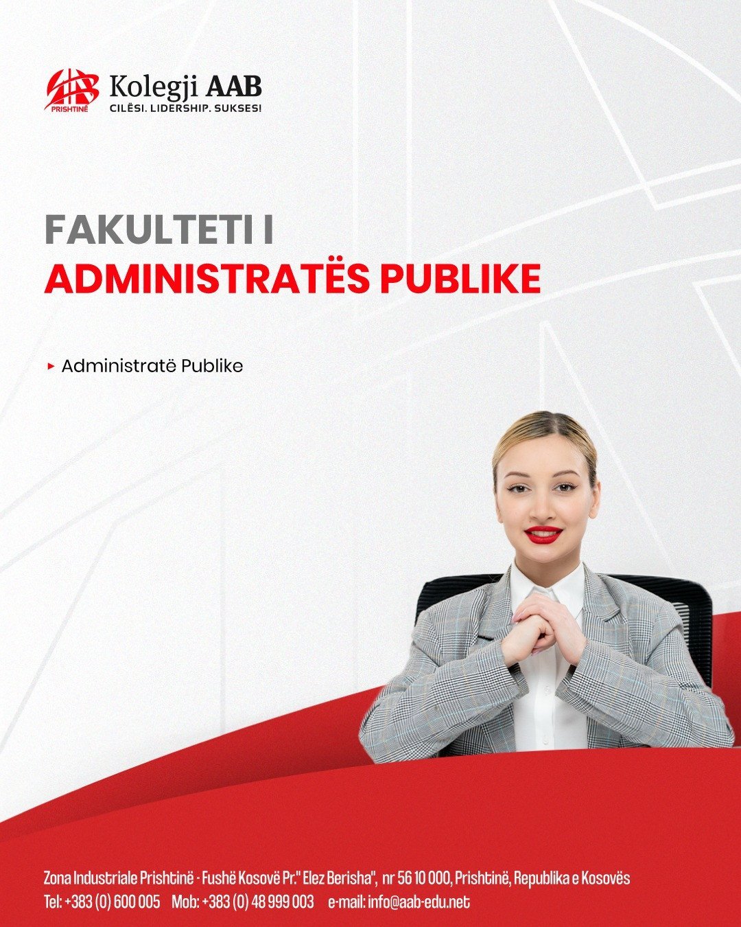 Studio në Fakultetin e Administratës Publike në Kolegjin AAB