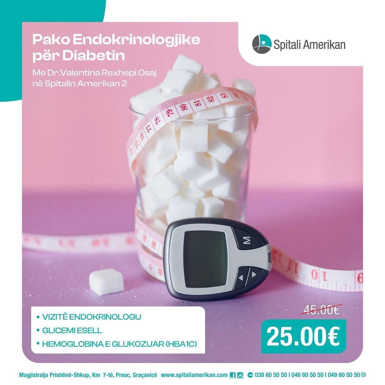 Kontroll për Diabetin – Nga 45€, tani vetëm 25€