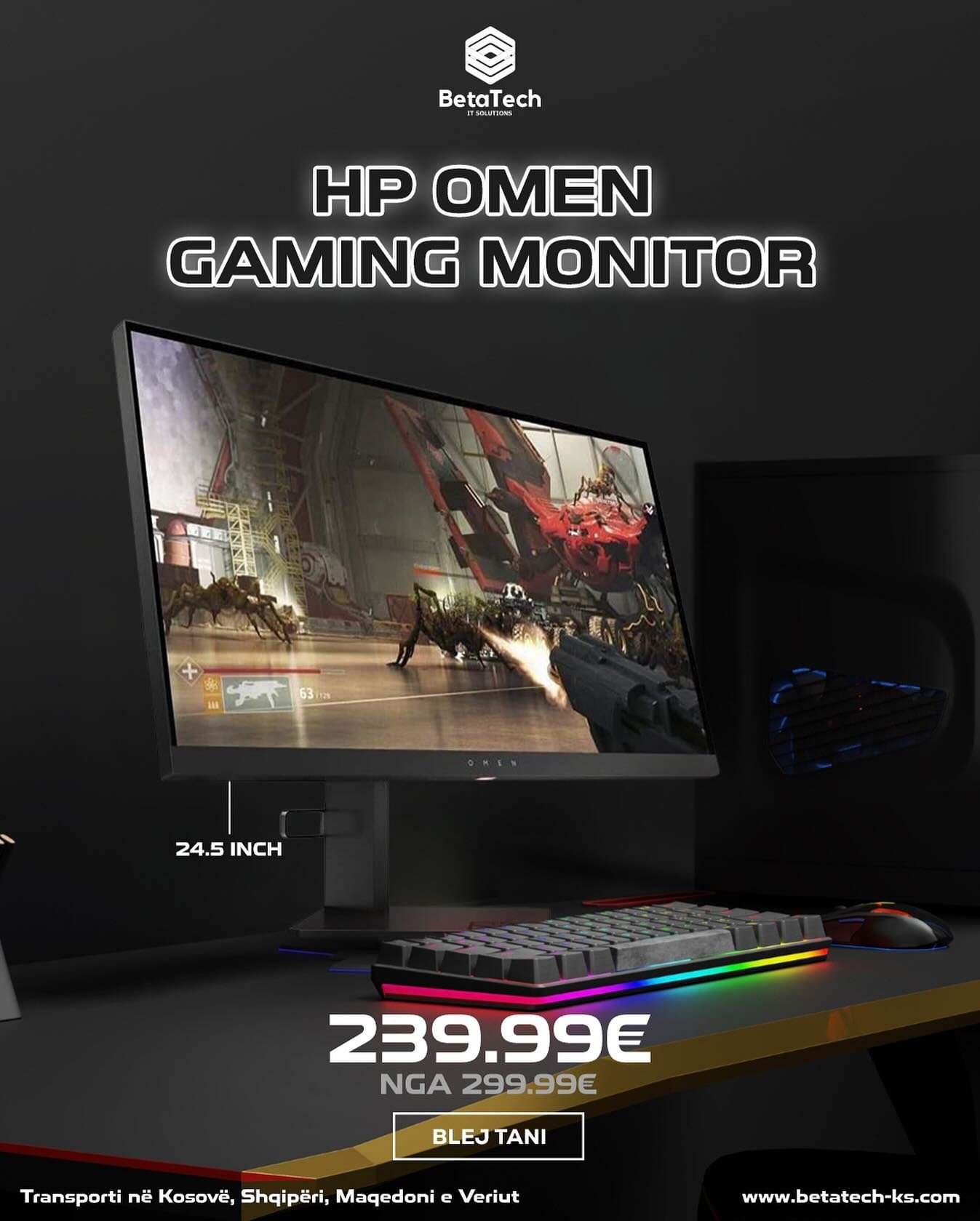 Full HD Gaming Monitor, i ndërtuar për lojtarët më të përkushtuar