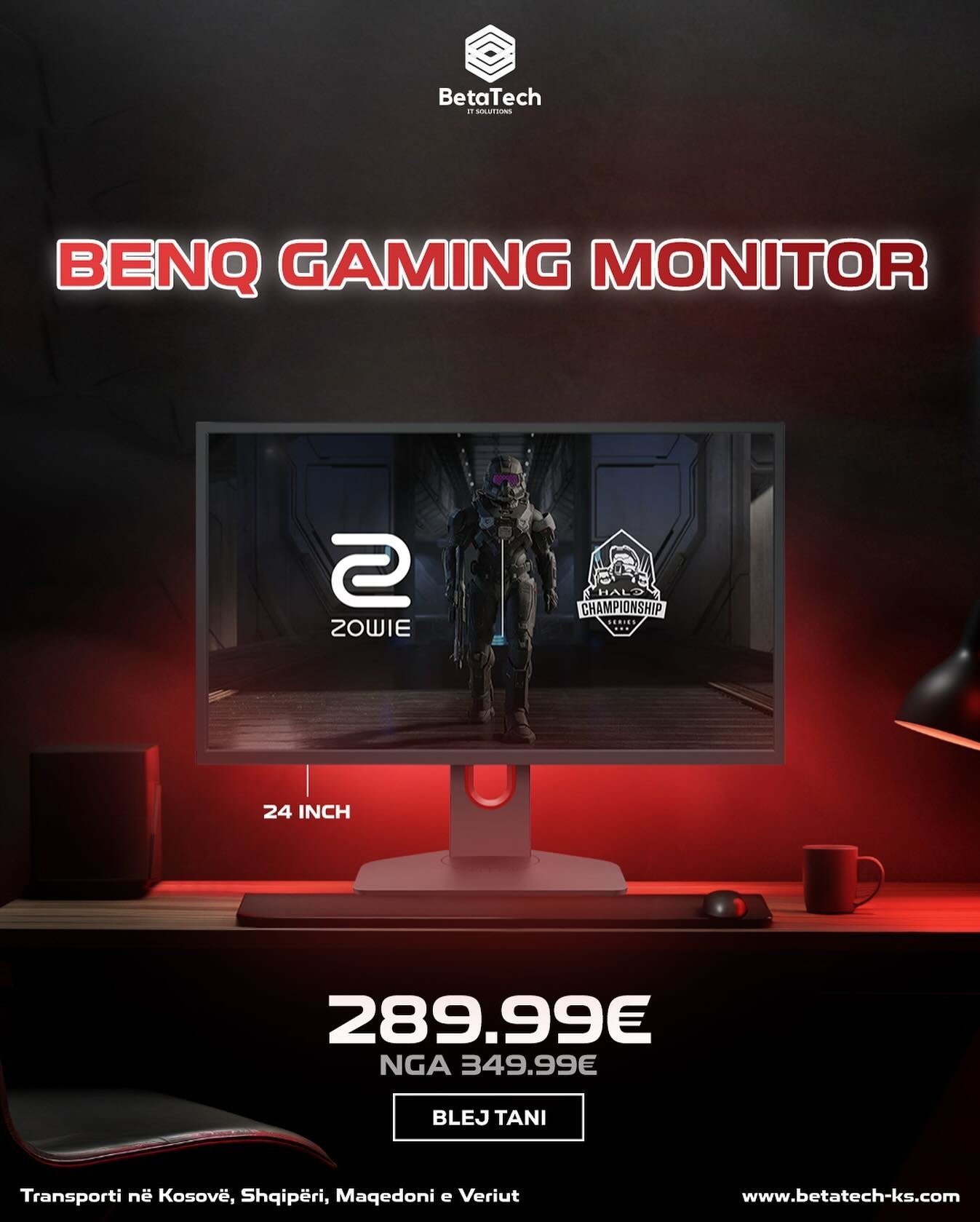 Gaming Monitor, i dizajnuar për performancë të lartë në kompeticione