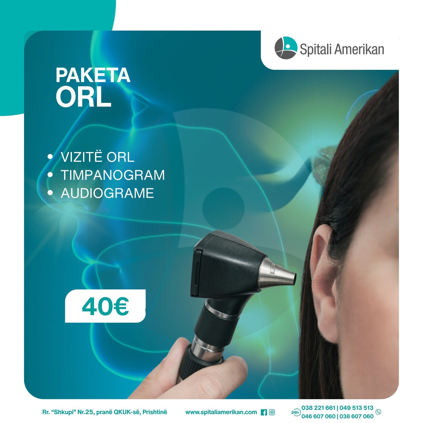 Paketa ORL në Spitalin Amerikan – Vetëm 40€