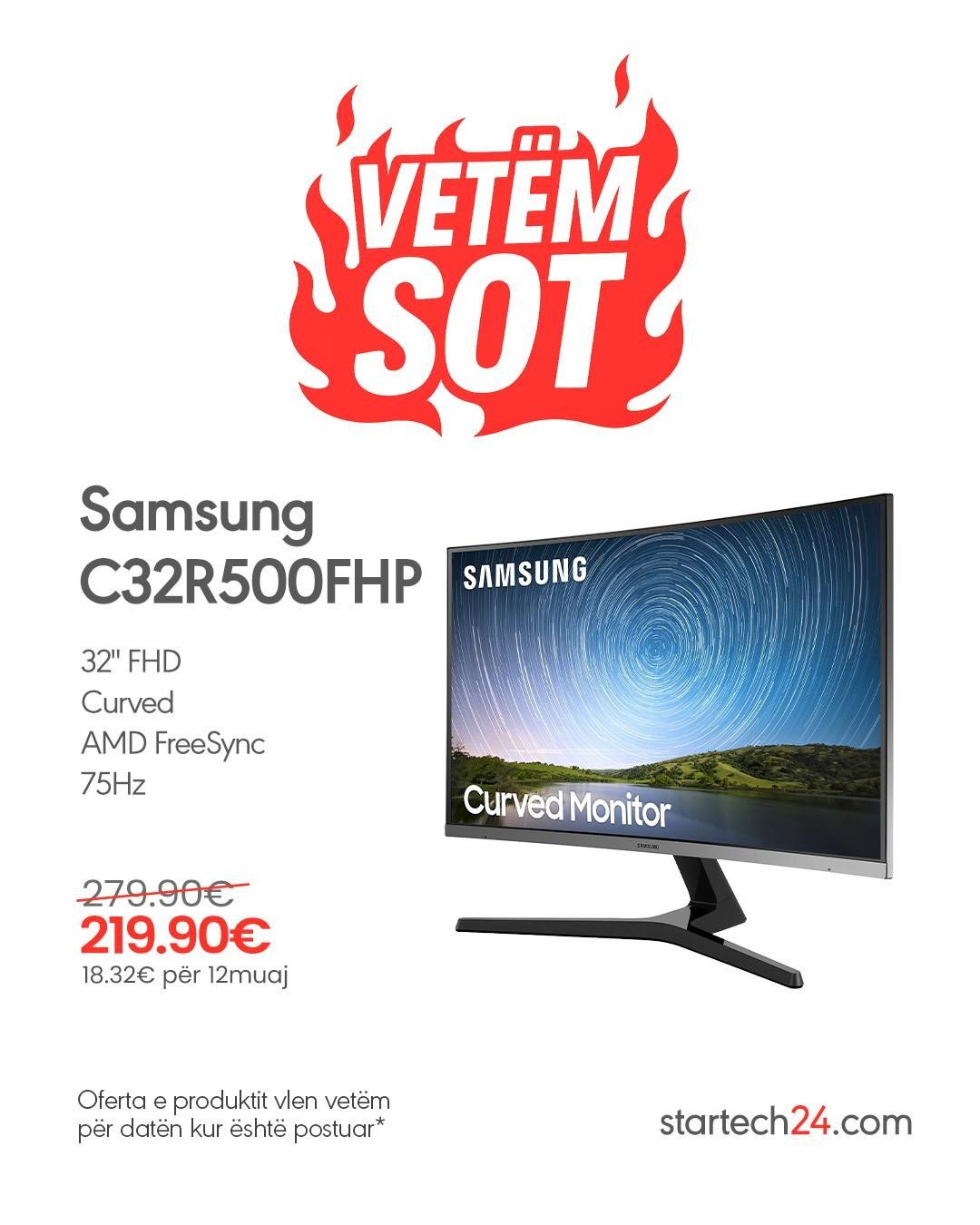 Samsung Curved 32” për një përvojë më të thellë vizuale