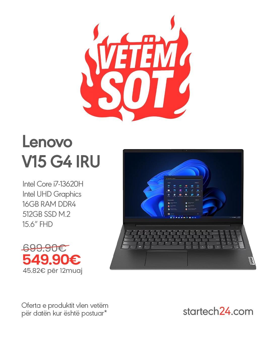 Lenovo V15 me i7 gjeneratë e fundit dhe super çmim