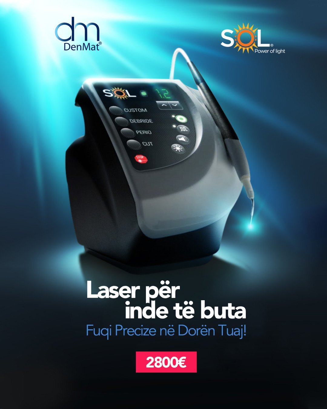 Laser dentar për inde të buta SOL Laser nga DenMat