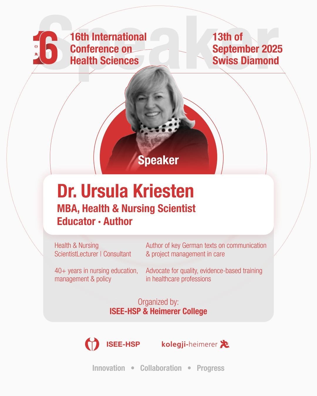 SPEAKER ANNOUNCEMENT
