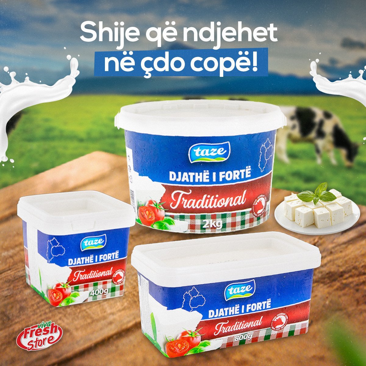 Pasuroni tryezën tuaj me djathë të freskët