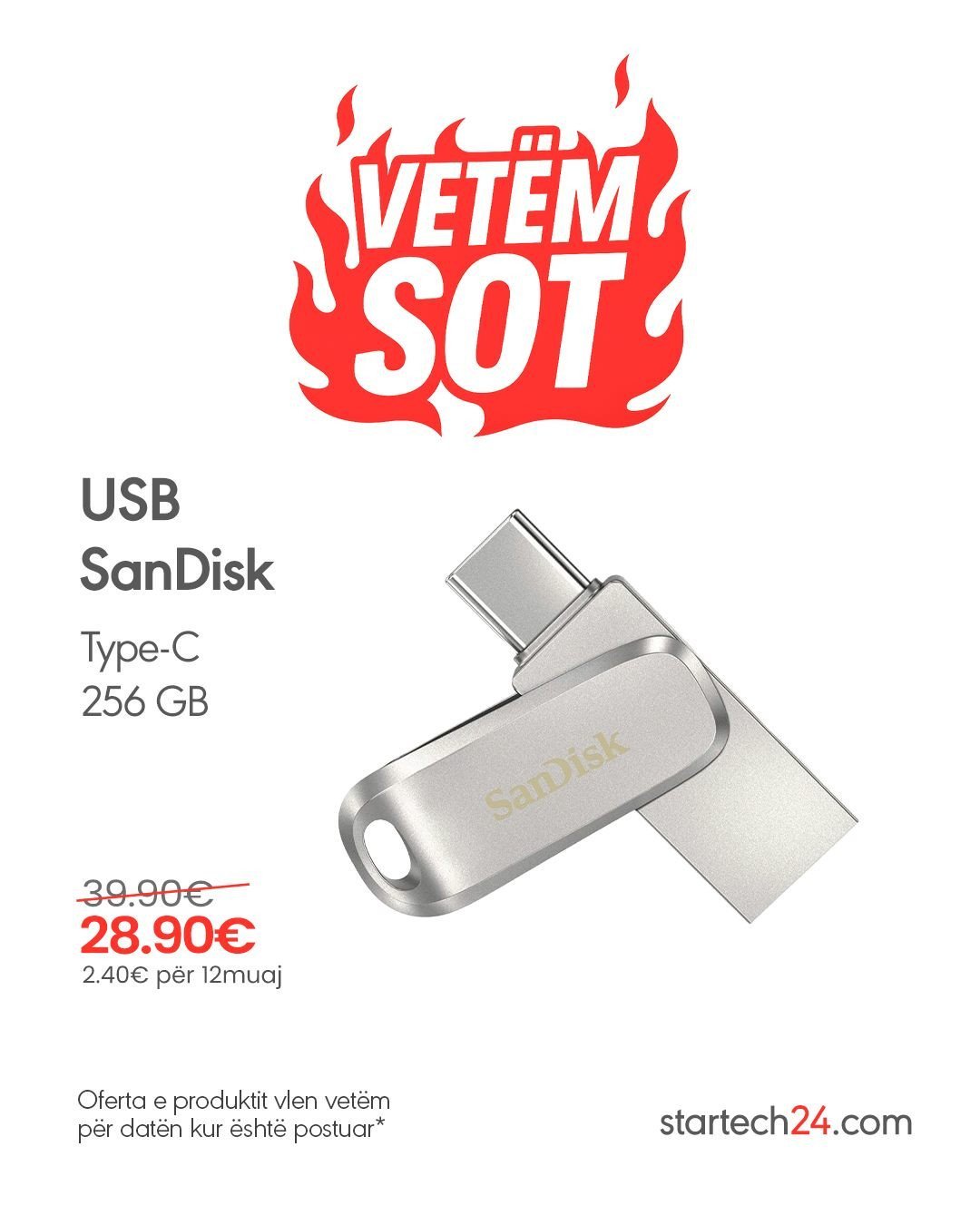 USB SanDisk Type-C 256GB – Ruani të gjitha, lidhni kudo