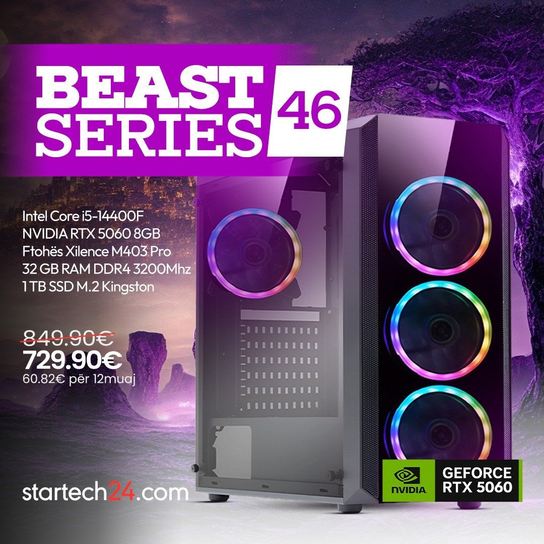 Beast Series 46 – PC i fuqishëm gaming me Intel Core