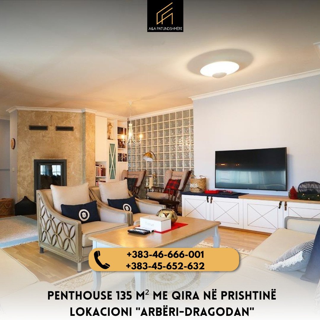 Penthouse 135m² me Qira Prishtinë/Arbëri