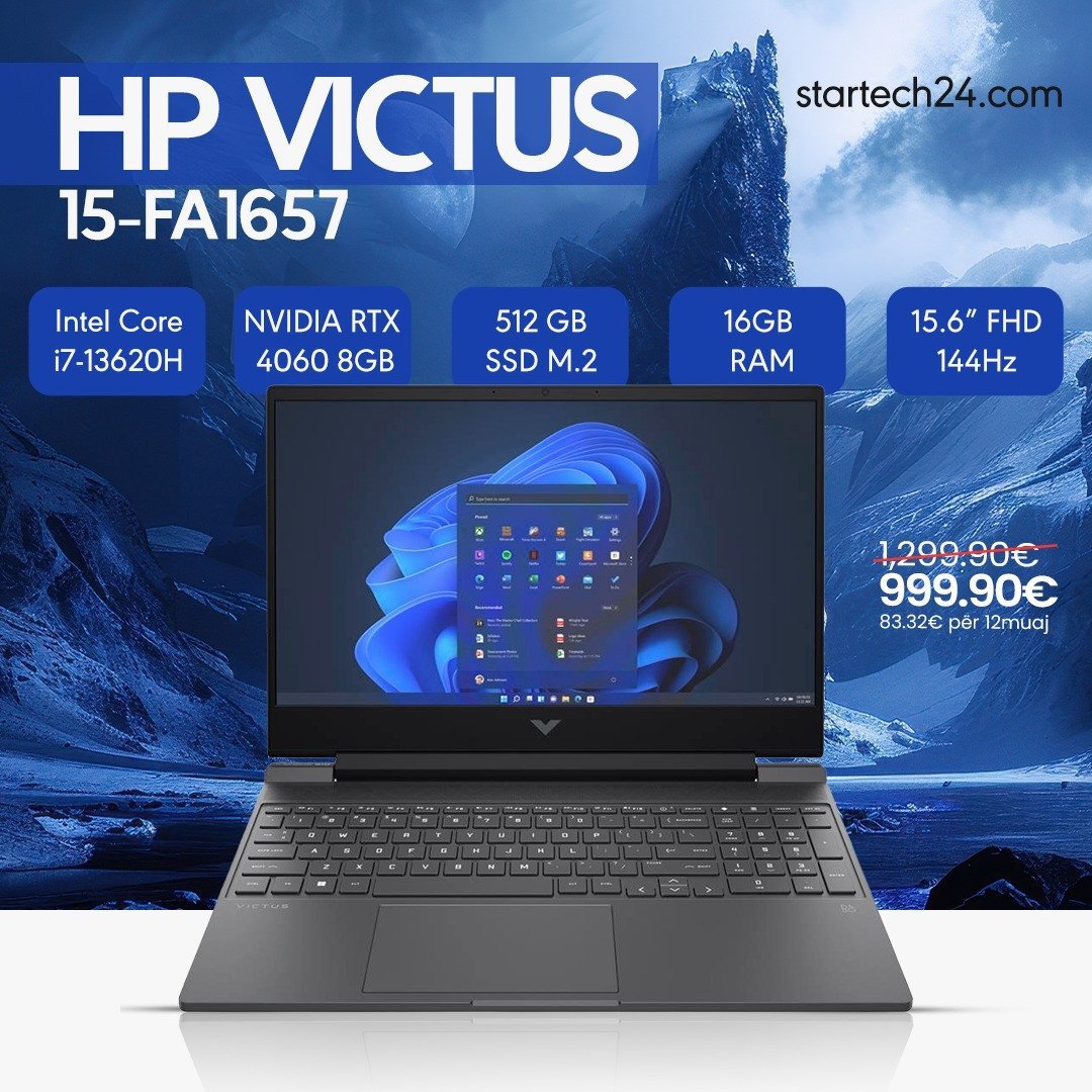 HP Victus 15‑FA1657 – Laptop gaming me Intel Core