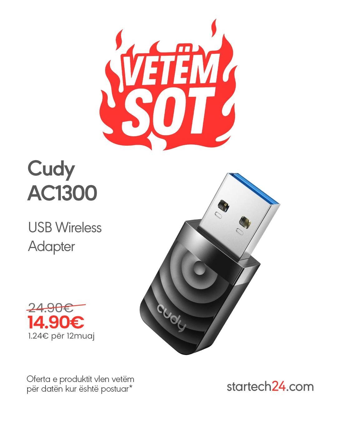Cudy AC1300 – Adapter USB Wireless për internet të shpejtë dhe stabil