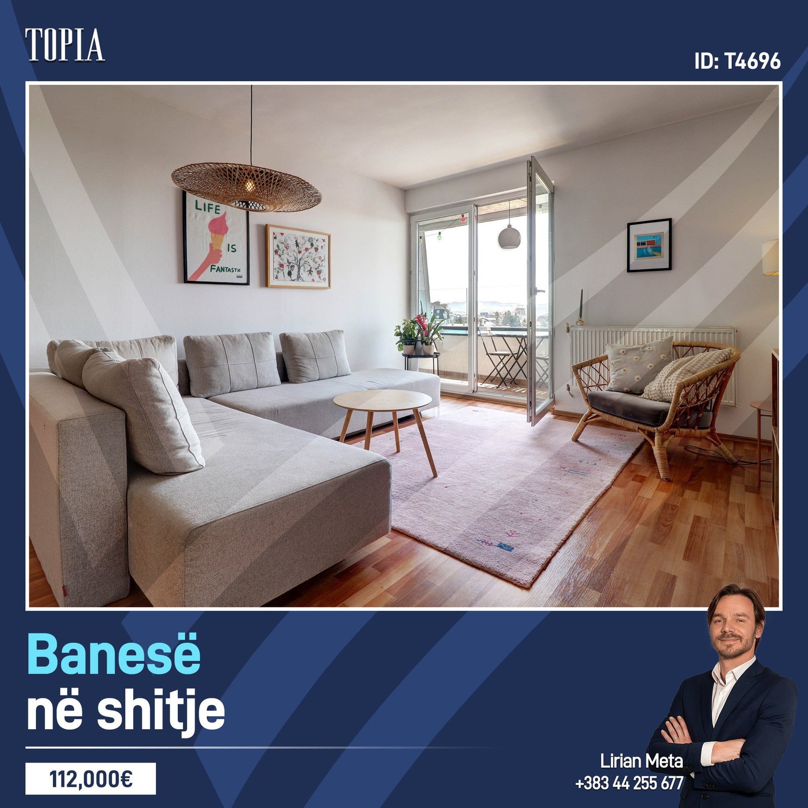 Banesë në shitje në lagjen Aktash