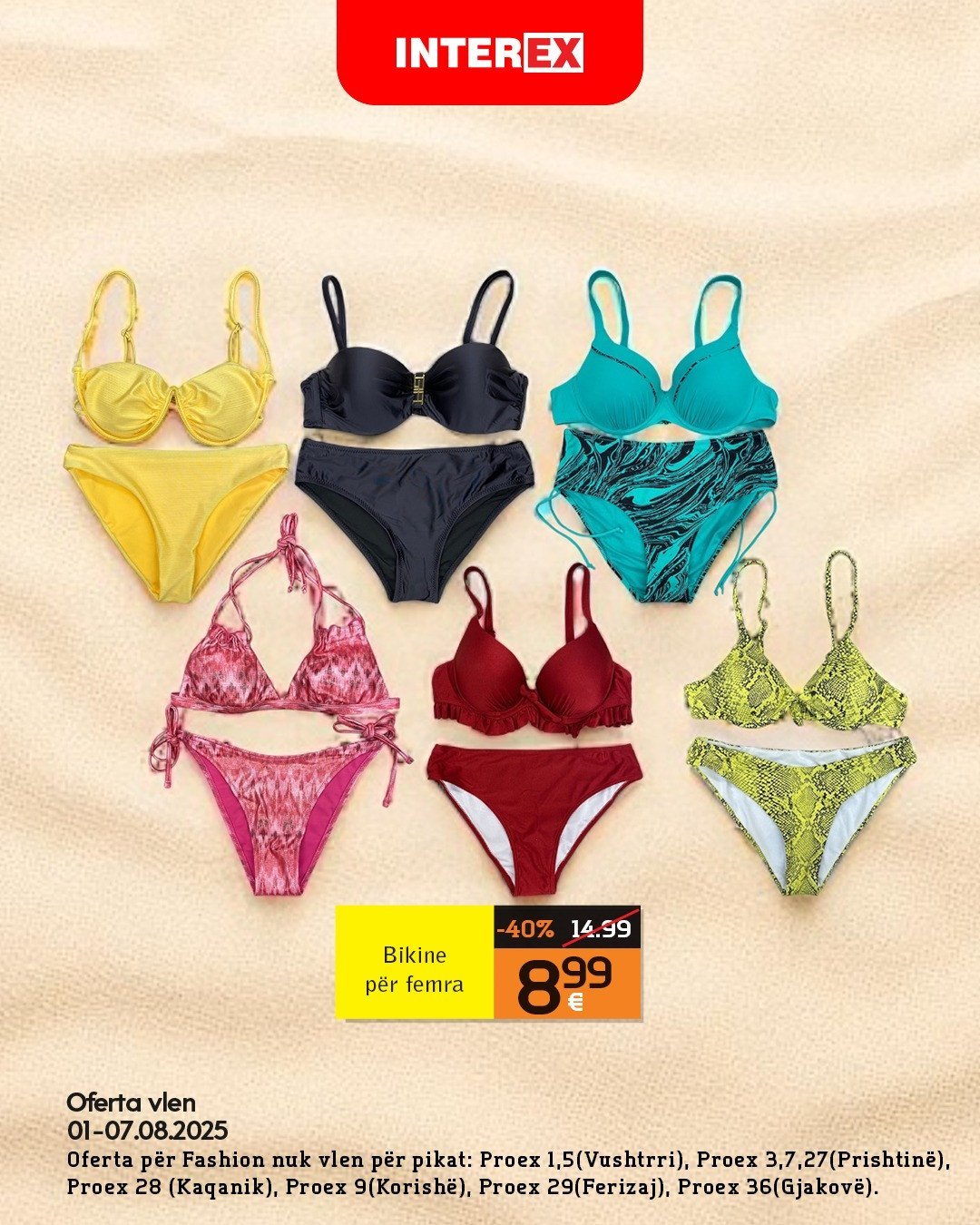 Zbritje në produktet produkte për plazh
