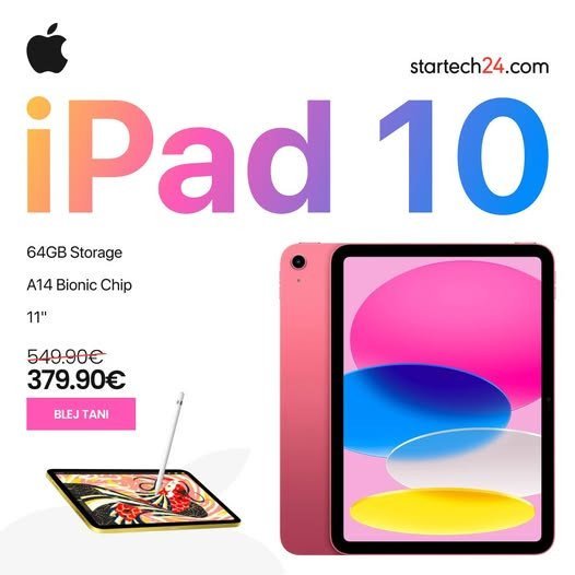 iPad 10 – dizajn modern, performancë e shpejtë