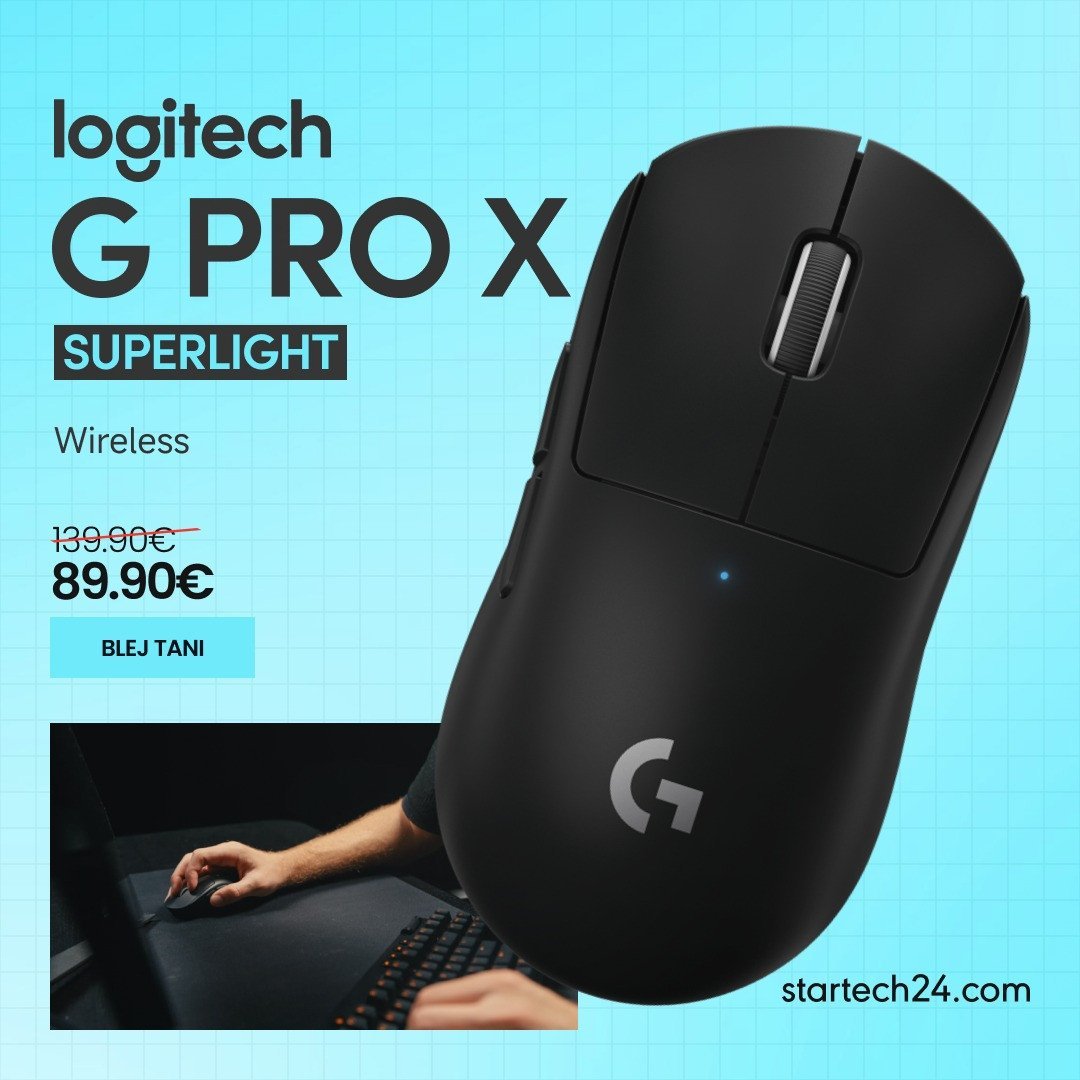 Logitech G Pro X Superlight – mausi wireless më i lehtë dhe më i saktë për gamers