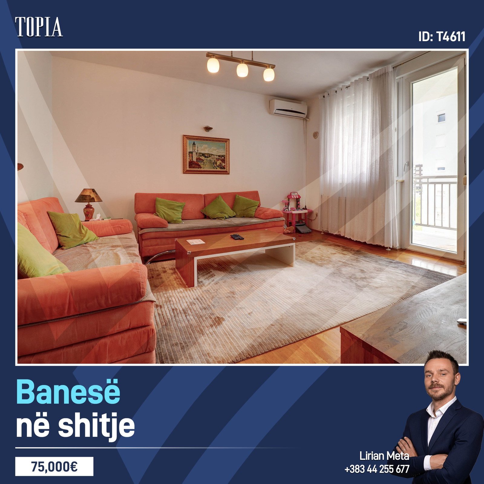 Banesë me 1 dhomë gjumi në shitje në lagjen Mati 1