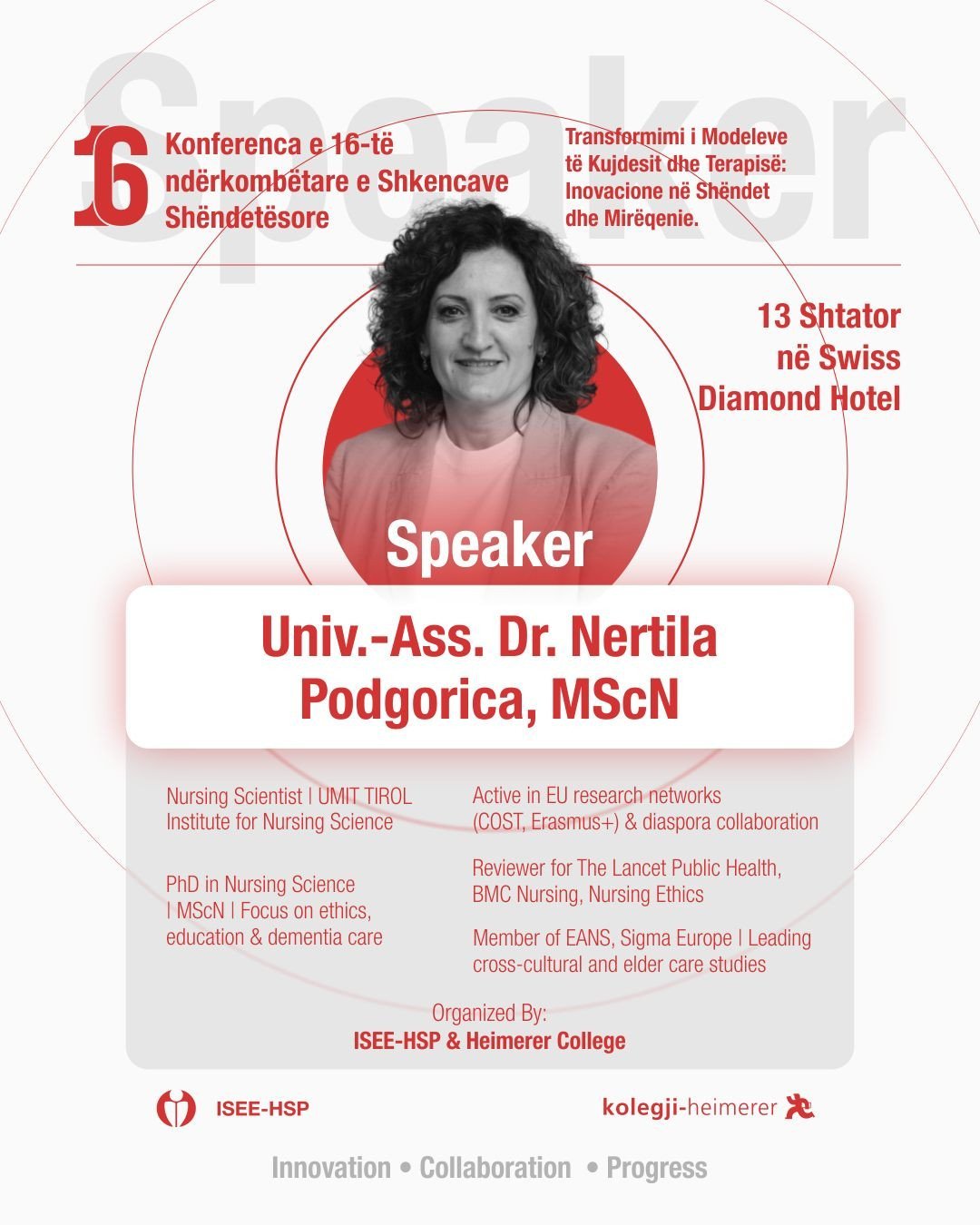 SPEAKER ANNOUNCEMENT