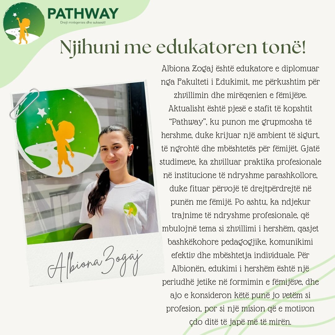 Njihuni me edukatoren tonë !