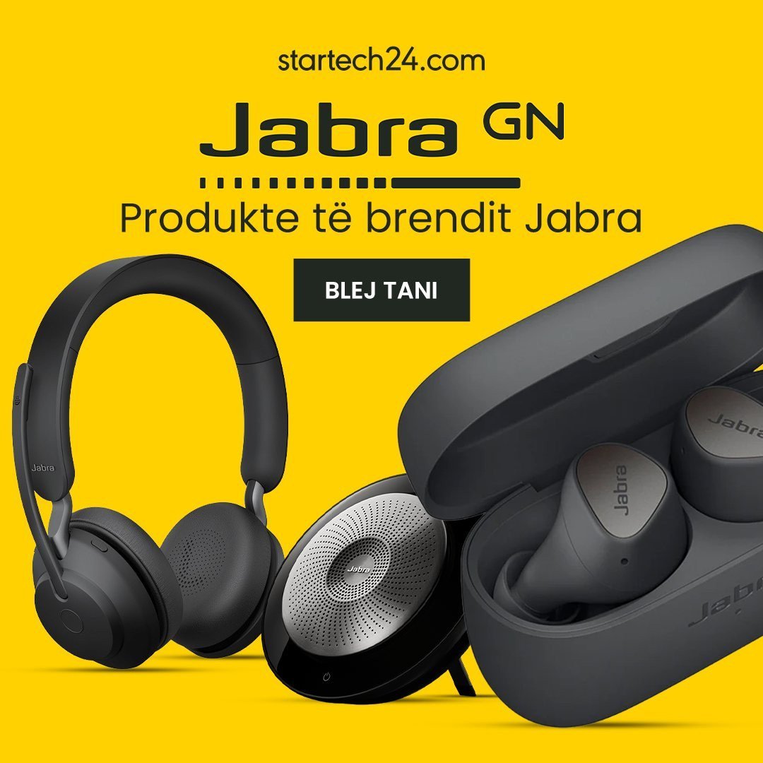 Produkte të brendit Jabra – kufje, altoparlantë dhe pajisje komunikimi
