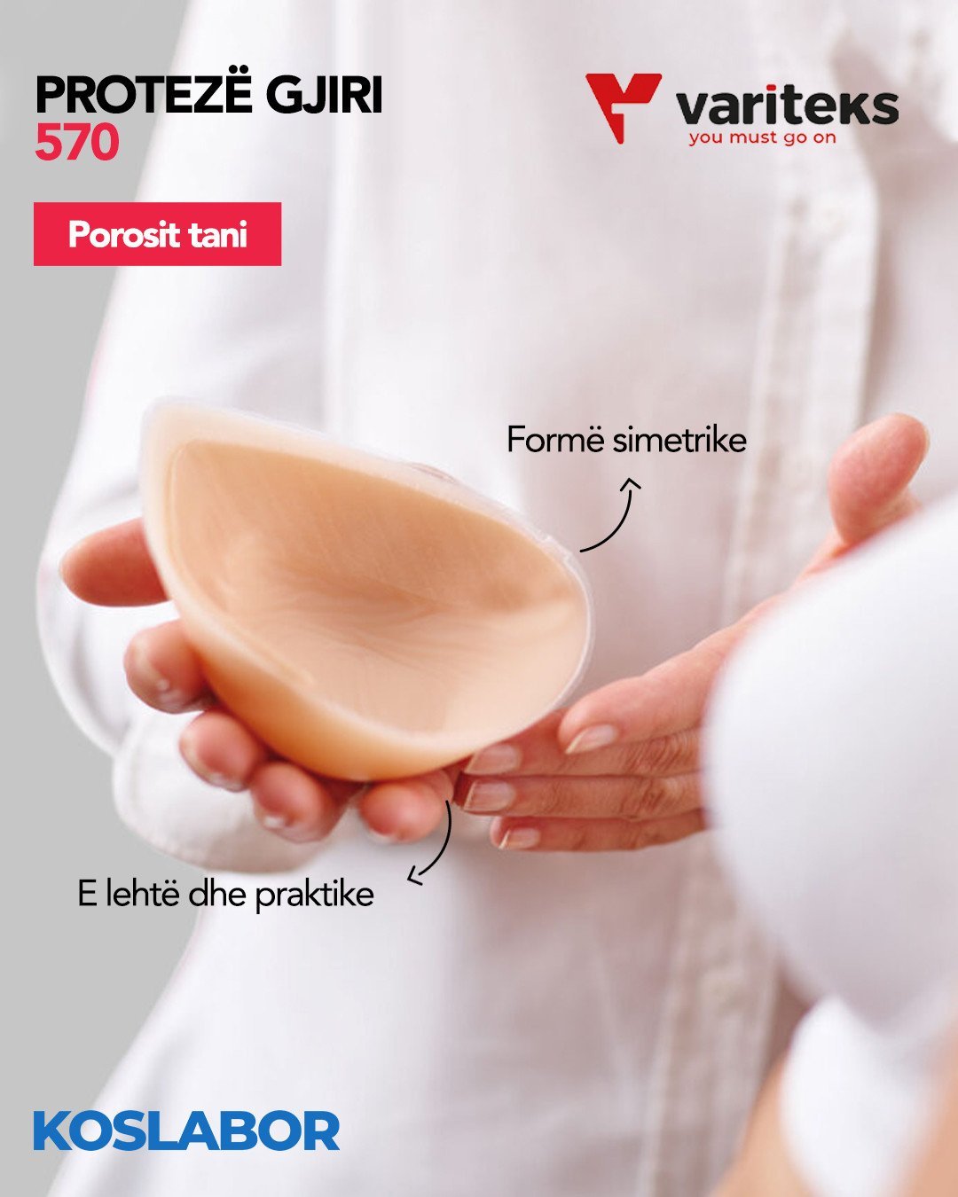 Protezë gjiri nga silikoni Variteks 570