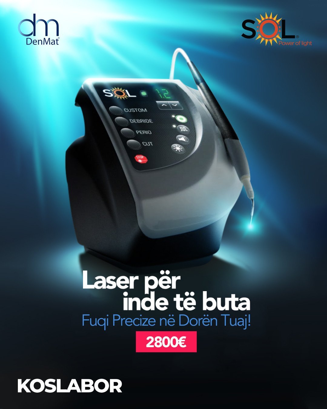 Laser dentar për inde të buta SOL Laser nga DenMat