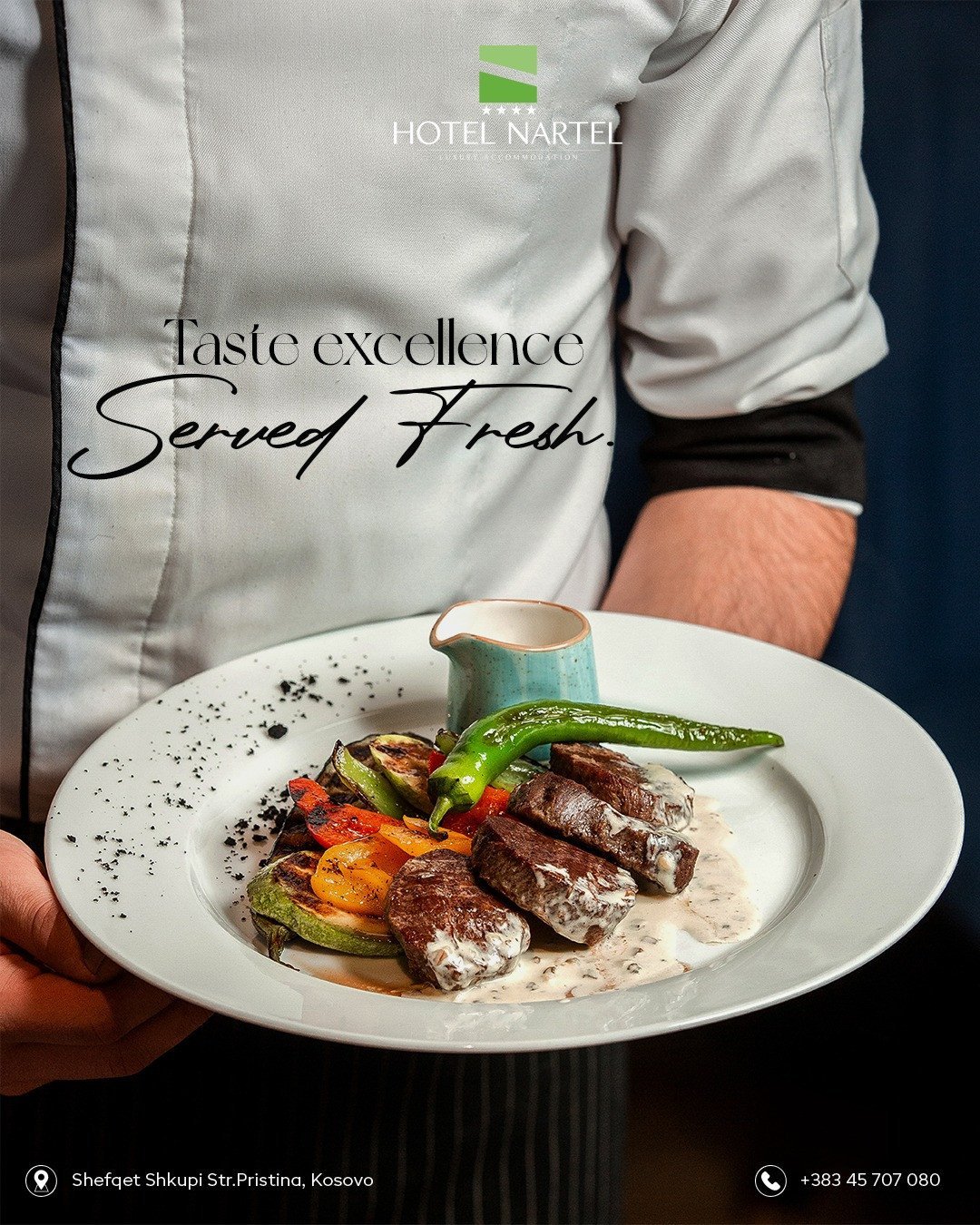 Enjoy the freshest flavors and the warmest service at Hotel Nartel