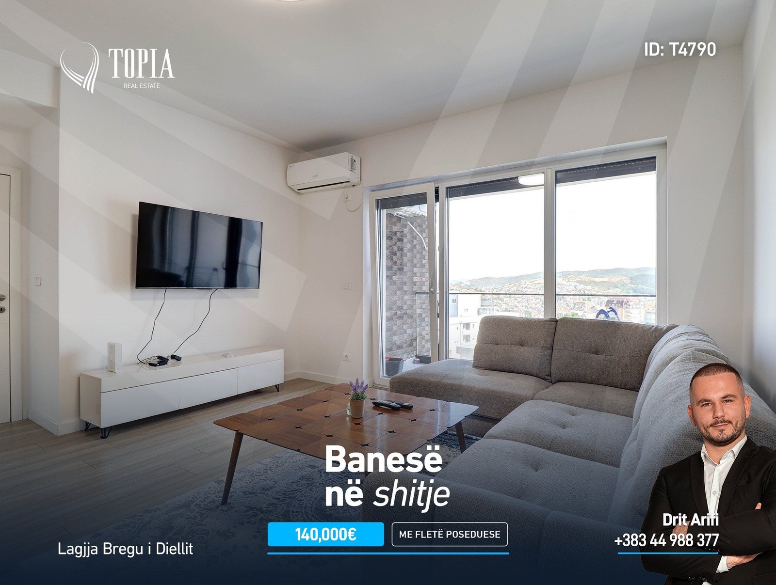 Banesë në shitje në lagjen Bregu i Diellit