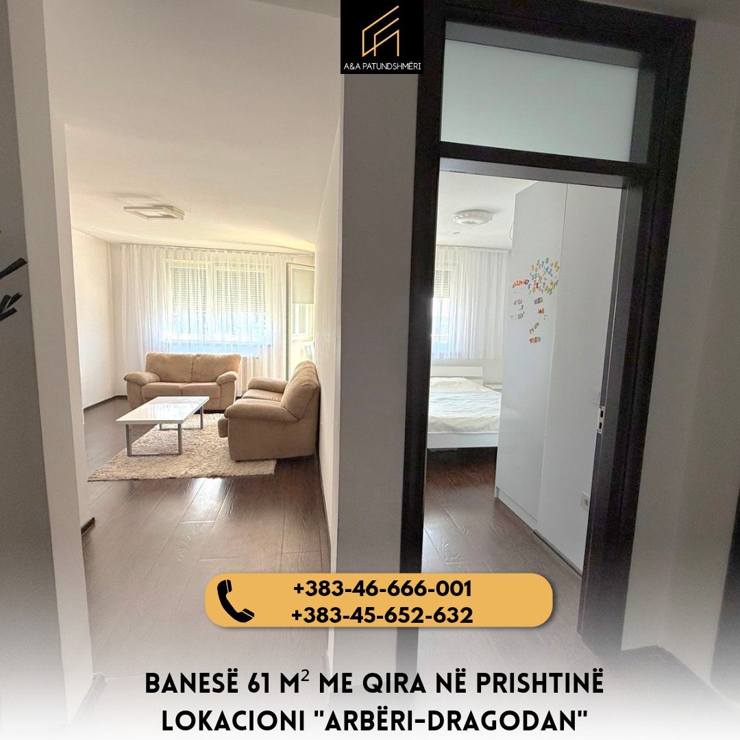 Banesë 61m² me Qira Prishtinë/Arbëri