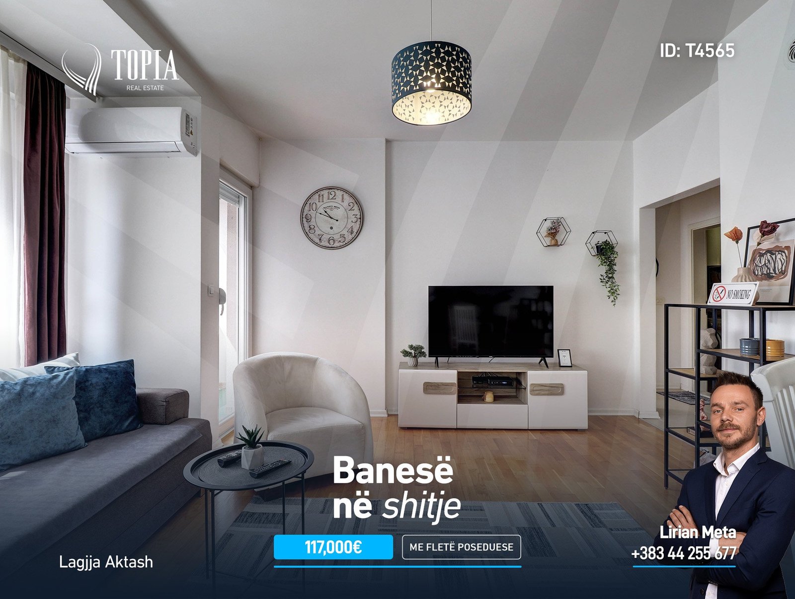 Banesë në shitje në lagjen Aktash