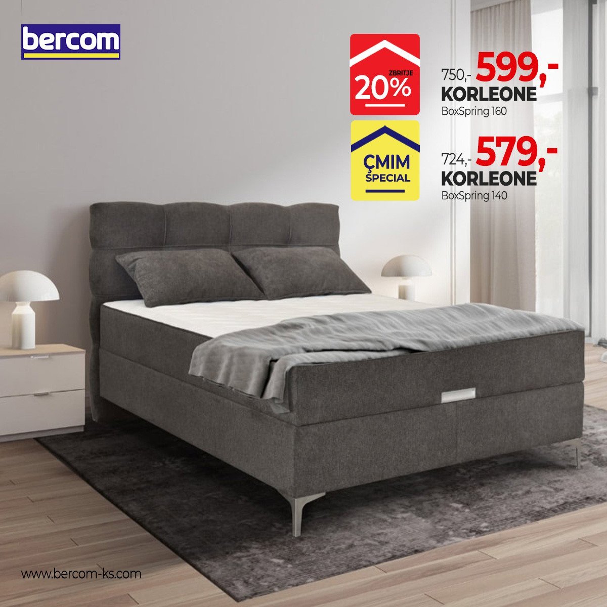 Dhomës së gjumit asnjëherë nuk duhet ti mungoj një boxspring si "Korleone"